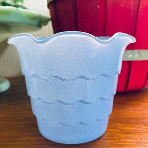 Vintage Fire King Baby Blue Flower Pot